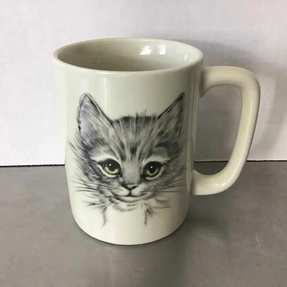 Otagiri Sketched Kitty Cat Face Coffee  Mug